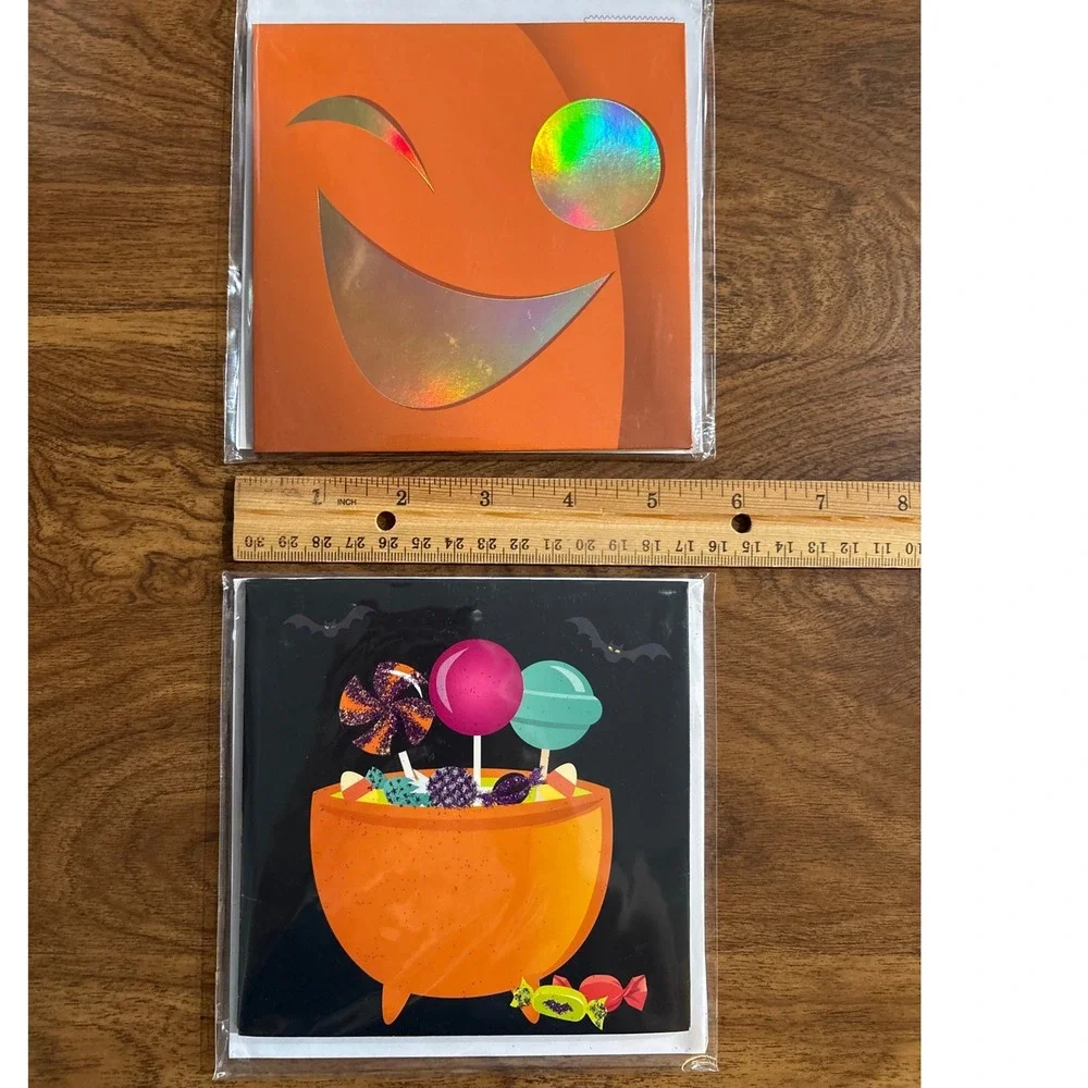 2 Treasures Halloween Pop Up Greeting Cards Pumpkin Candy Treats New‎ Sealed